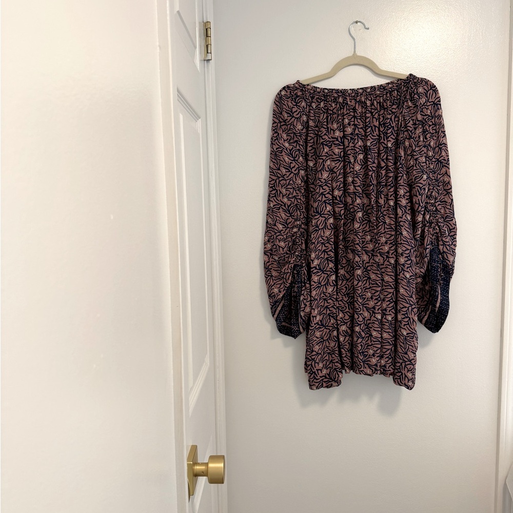 Natalie Martin Silk Shift Dress 3/4 Sleeve Small